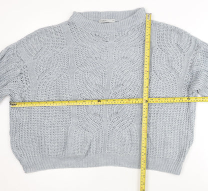 Womens UK Size S Oasis Grey Pullover Jumper