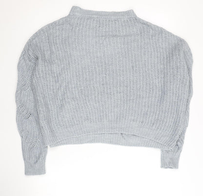 Womens UK Size S Oasis Grey Pullover Jumper