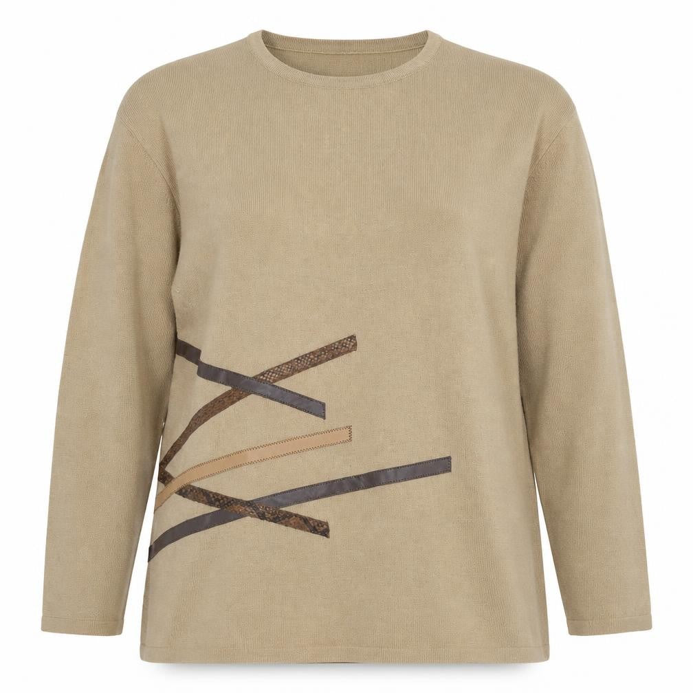 Womens UK Size XL Chianti Beige Pullover Jumper