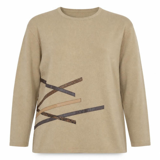 Womens UK Size XL Chianti Beige Pullover Jumper