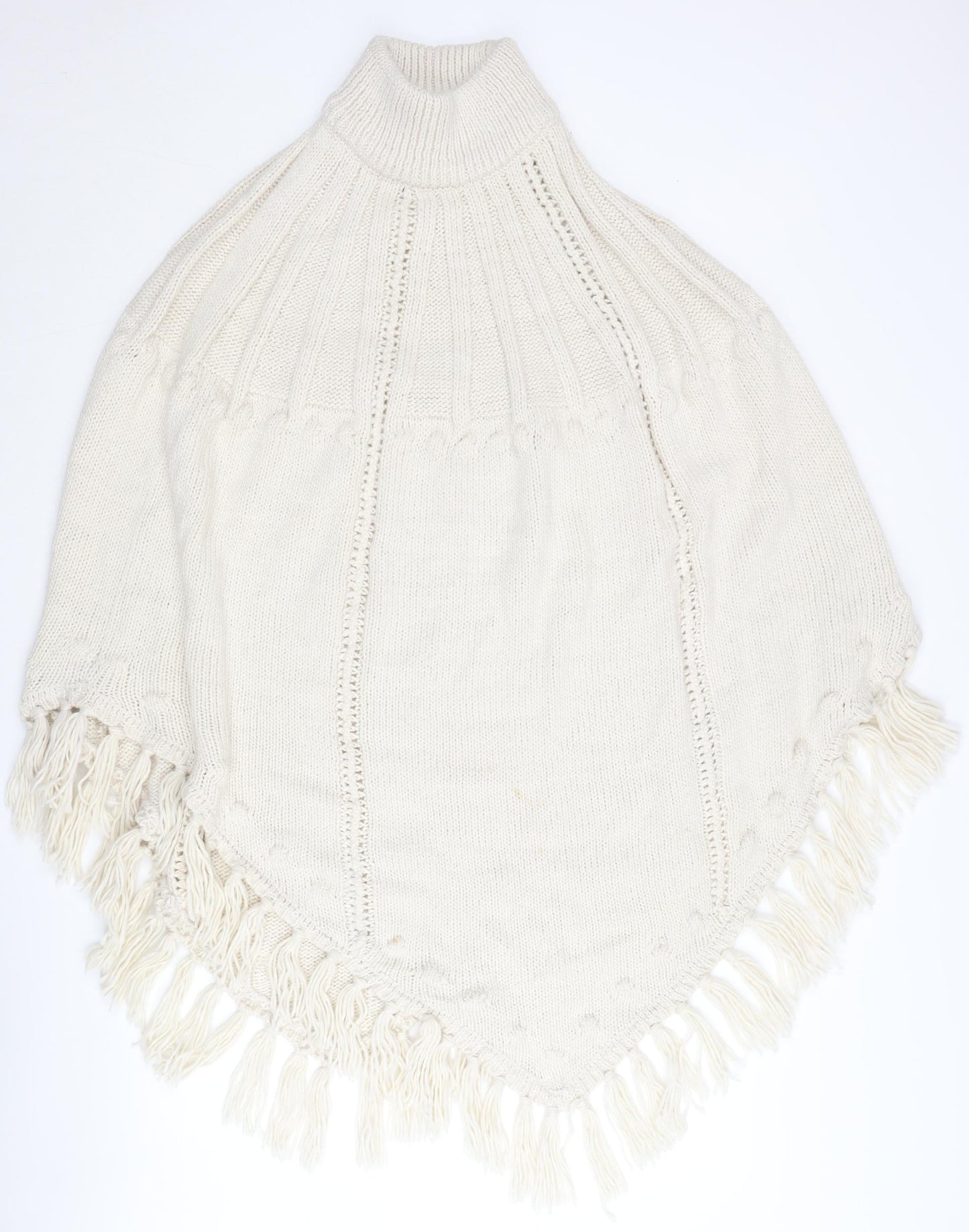 Womens UK Size One Size Monsoon Ivory Cape Jumper