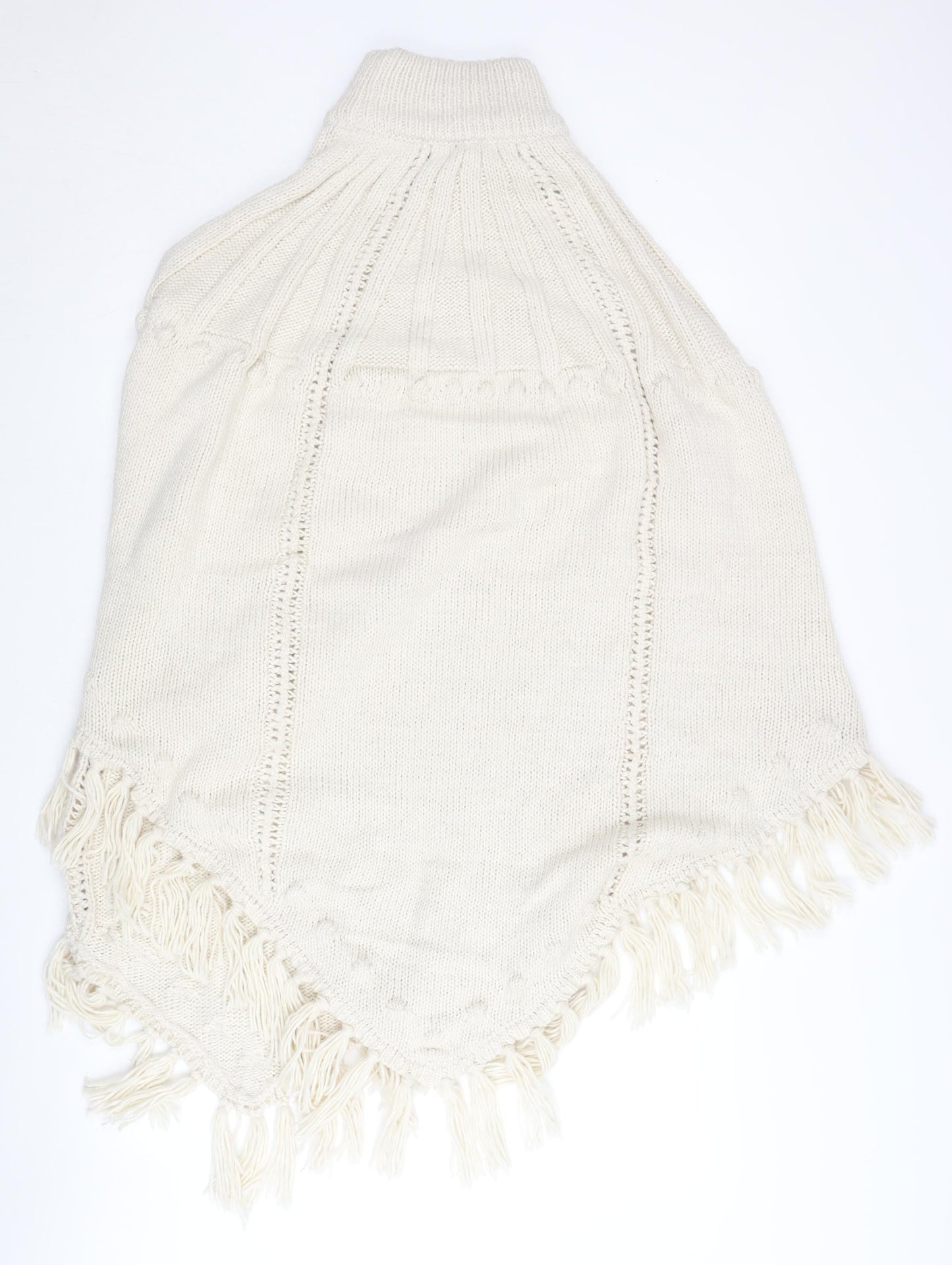 Womens UK Size One Size Monsoon Ivory Cape Jumper