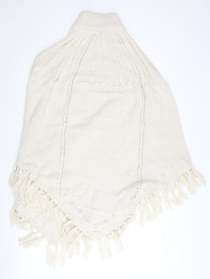 Womens UK Size One Size Monsoon Ivory Cape Jumper