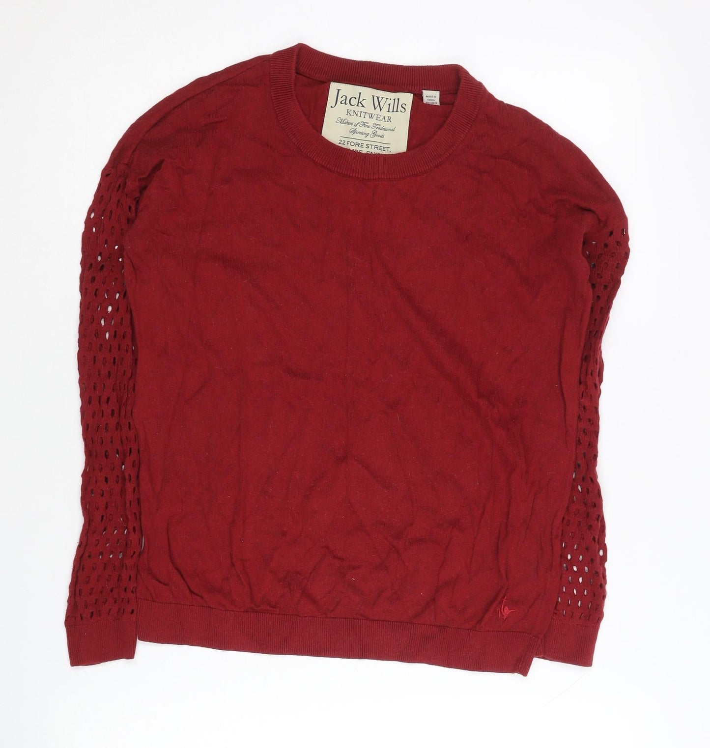 Womens UK Size 8 Jack Wills Red Pullover Jumper