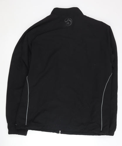 Adidas Men's Black M Sports Jacket Full Zip Reflective Pockets