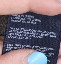 Tommy Hilfiger Men’s Beige XL V-Neck Pullover Jumper Cotton Wool Knit