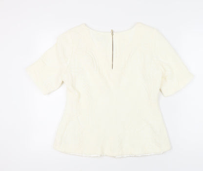 Womens UK Size 18 Marks and Spencer Ivory Basic Blouse