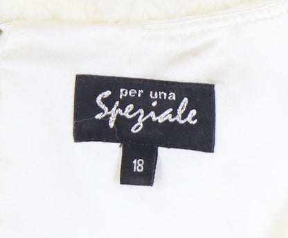 Womens UK Size 18 Marks and Spencer Ivory Basic Blouse