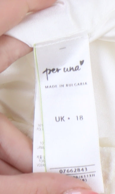 Womens UK Size 18 Marks and Spencer Ivory Basic Blouse