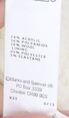 Womens UK Size 18 Marks and Spencer Ivory Basic Blouse
