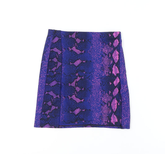 Missguided Women’s Multicoloured Snake Print Pencil Skirt Size 8