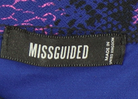 Missguided Women’s Multicoloured Snake Print Pencil Skirt Size 8