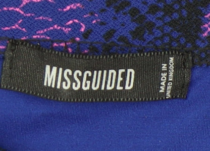 Missguided Women’s Multicoloured Snake Print Pencil Skirt Size 8