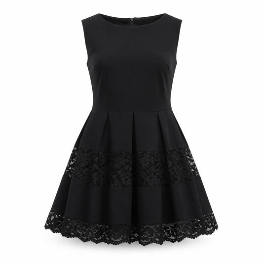 Amy Childs Collection Women’s Black Lace Fit & Flare Dress Size 12