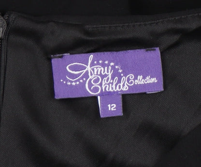 Amy Childs Collection Women’s Black Lace Fit & Flare Dress Size 12