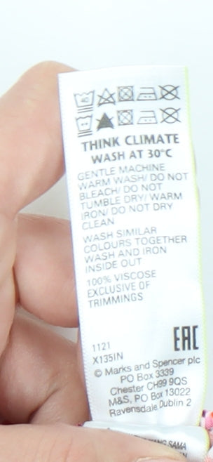 Marks and Spencer Women's Multicoloured Floral Culotte Shorts Size 12