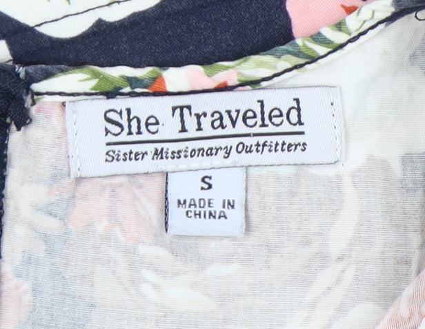She Traveled Women's Multicoloured Floral Blouse Size S