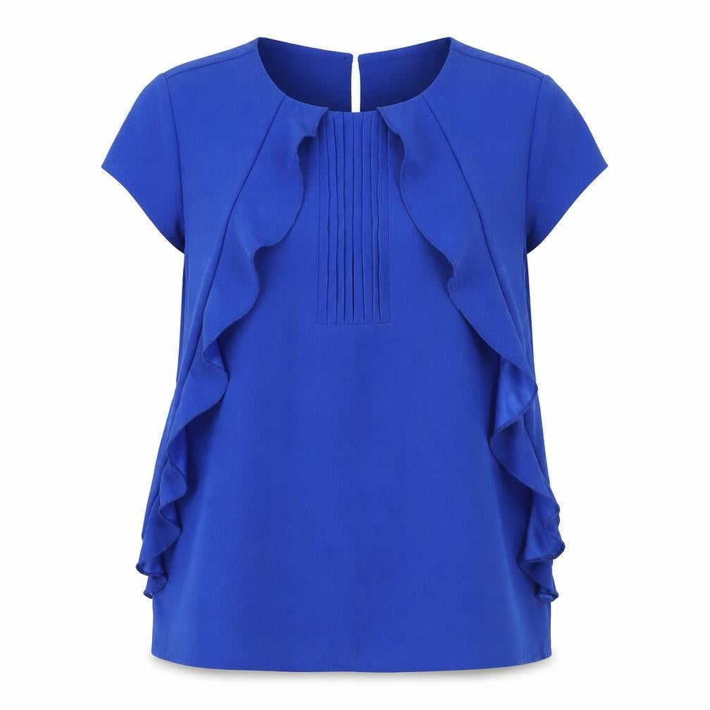 Womens UK Size 10 Coast Blue Basic Blouse