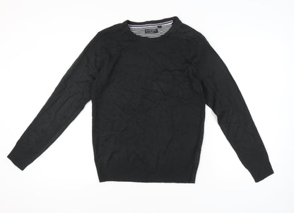 Brave Soul Men's Black M Pullover Jumper Crew Neck Knit Autumn Winter