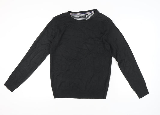 Brave Soul Men's Black M Pullover Jumper Crew Neck Knit Autumn Winter