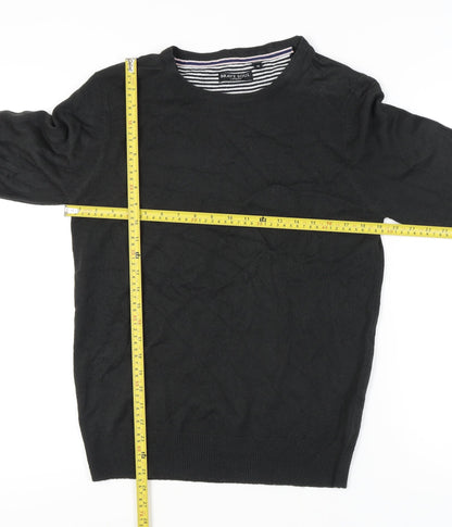 Brave Soul Men's Black M Pullover Jumper Crew Neck Knit Autumn Winter