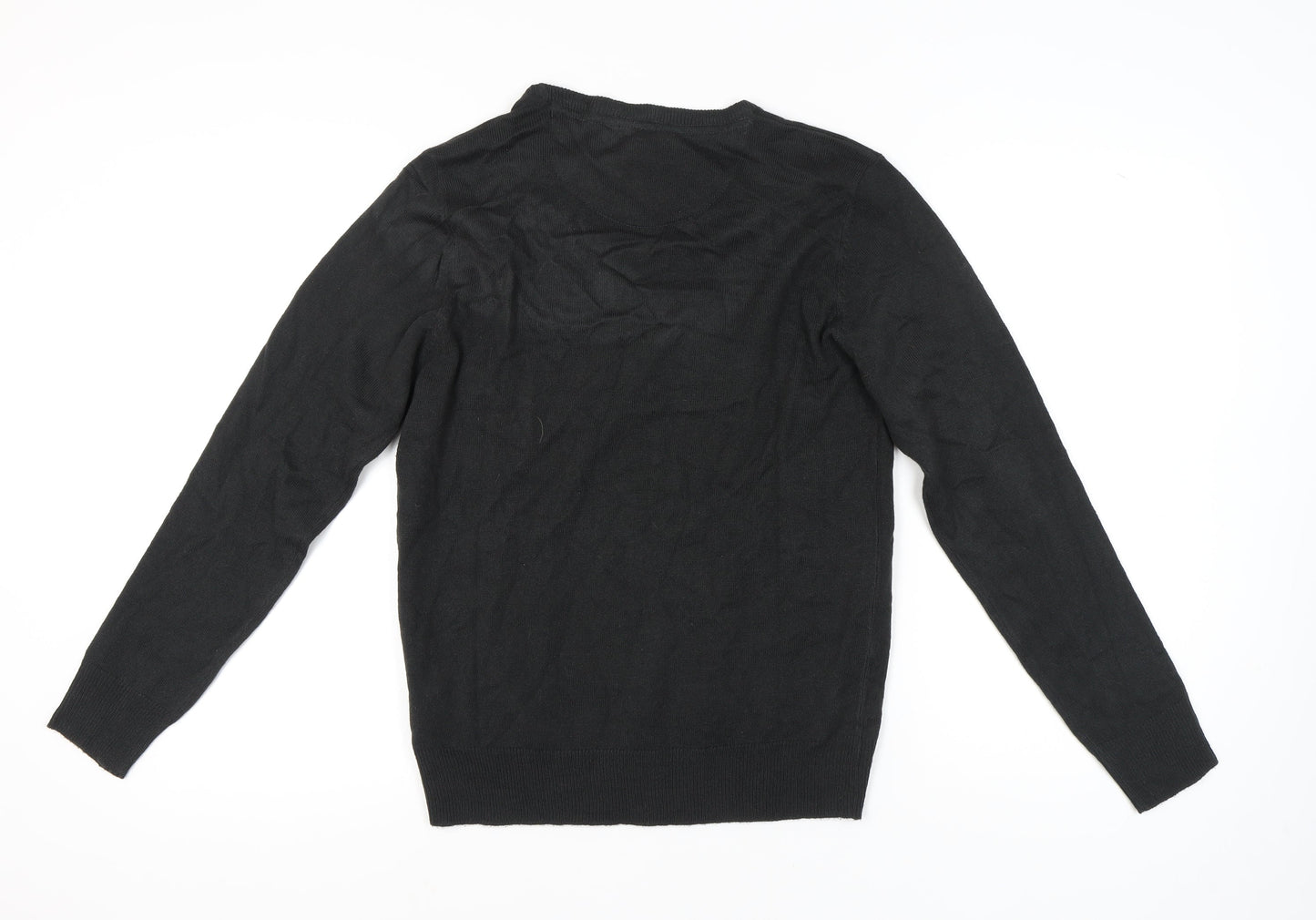 Brave Soul Men's Black M Pullover Jumper Crew Neck Knit Autumn Winter