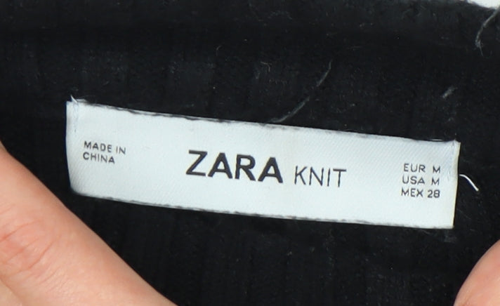Womens UK Size 12 Zara Black Pullover Jumper