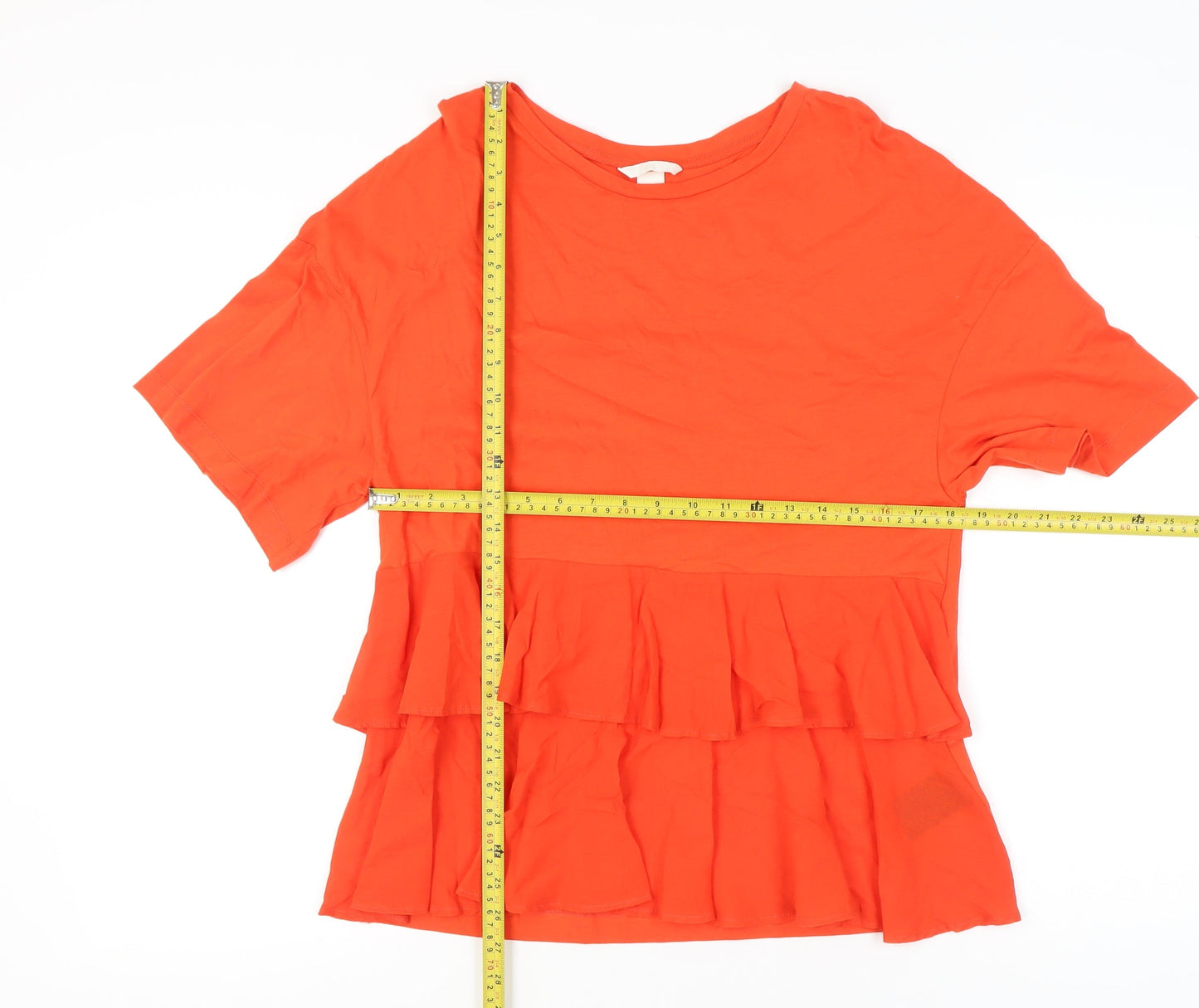 Womens UK Size S H&M Orange Basic T-Shirt