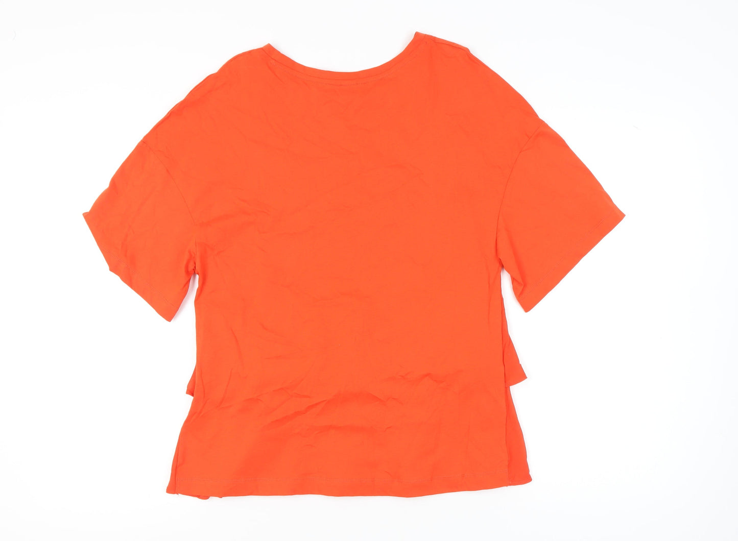 Womens UK Size S H&M Orange Basic T-Shirt
