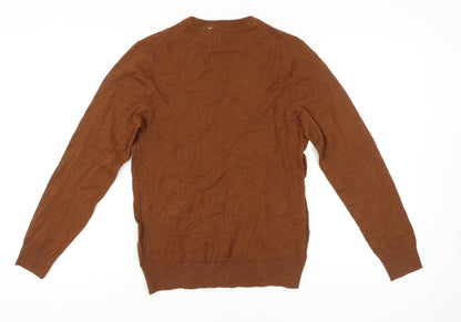 Burton Menswear Men’s Brown Cotton Crew Neck Jumper Size S
