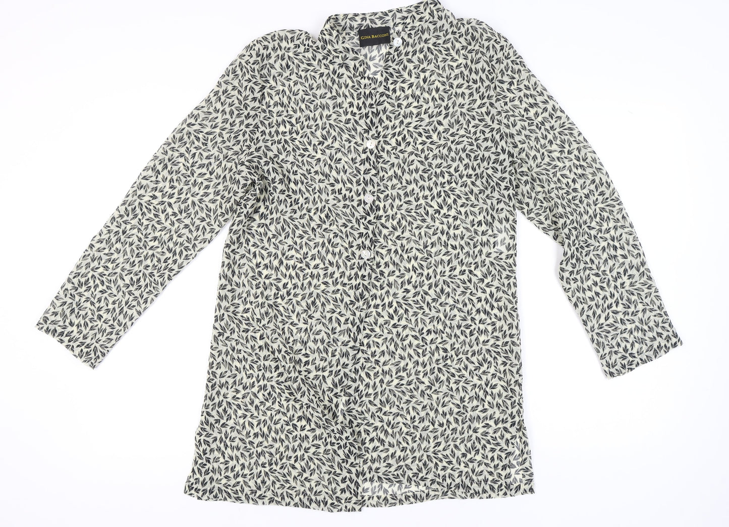 Gina Bacconi Women's Multicoloured Floral Cardigan UK 14 Chiffon