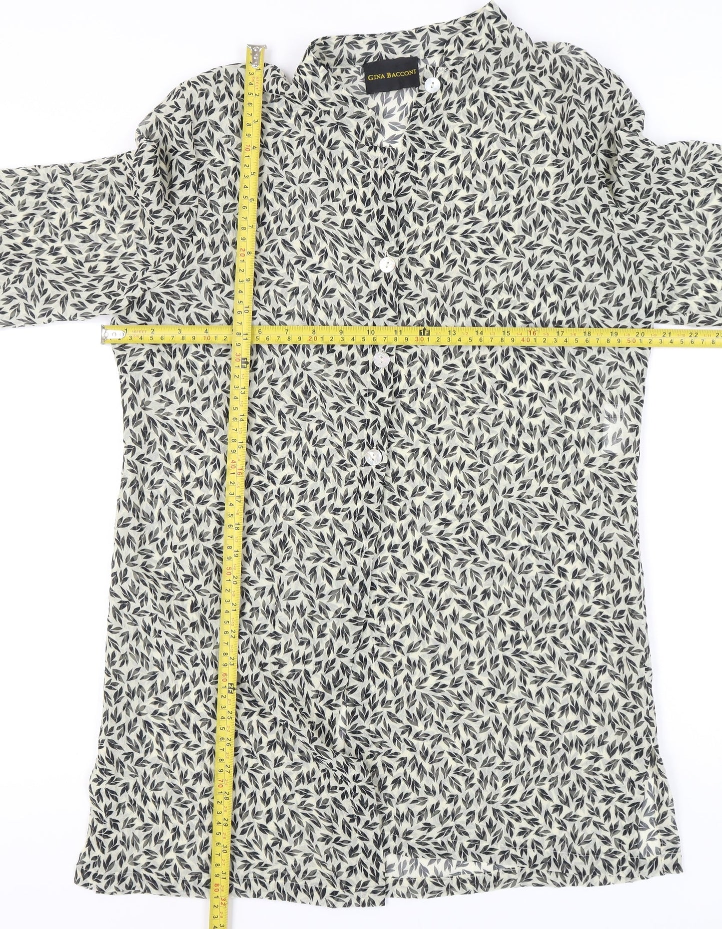 Gina Bacconi Women's Multicoloured Floral Cardigan UK 14 Chiffon