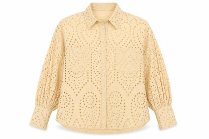 Womens UK Size 8 Warehouse Beige Basic Button-Up