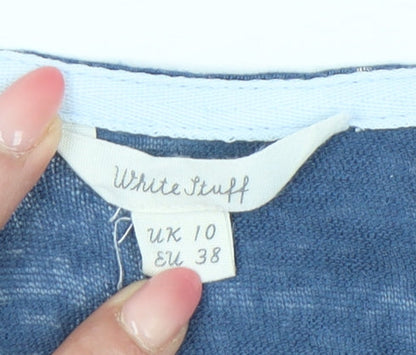 Womens UK Size 10 White Stuff Blue Basic T-Shirt
