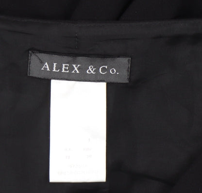 ALEX & Co. Women’s Black Midi Trumpet Skirt Size 12 High Rise
