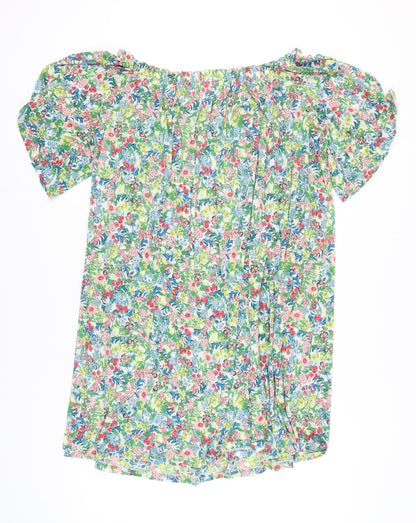 H&M Women’s Multicoloured Floral Shift Dress Size 16 Off Shoulder
