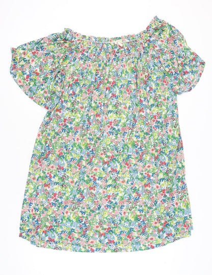 H&M Women’s Multicoloured Floral Shift Dress Size 16 Off Shoulder