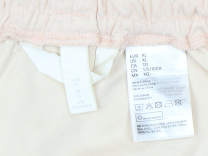 H&M Women’s Beige Knee Length Pleated Chiffon Skirt XL