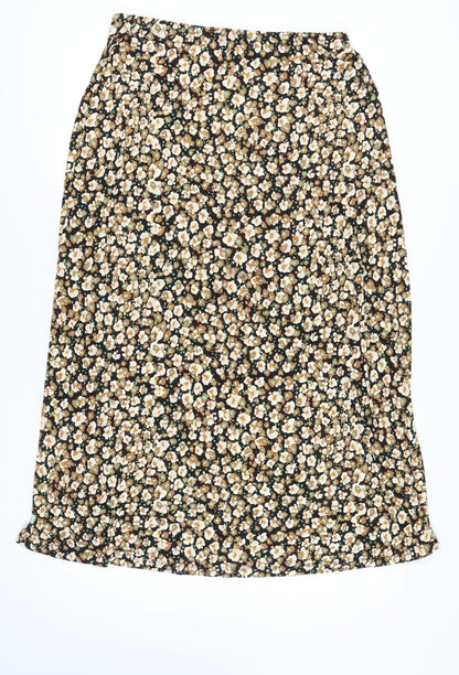 Next Women's Multicoloured Floral Jersey Pencil Skirt Size 16
