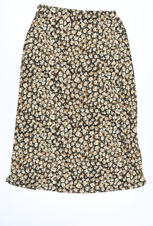 Next Women's Multicoloured Floral Jersey Pencil Skirt Size 16