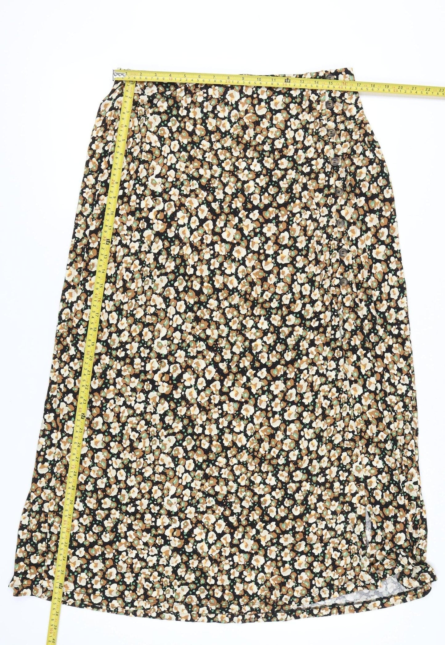 Next Women's Multicoloured Floral Jersey Pencil Skirt Size 16