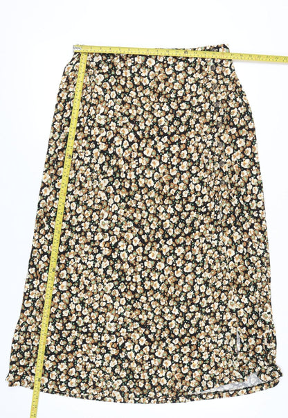 Next Women's Multicoloured Floral Jersey Pencil Skirt Size 16