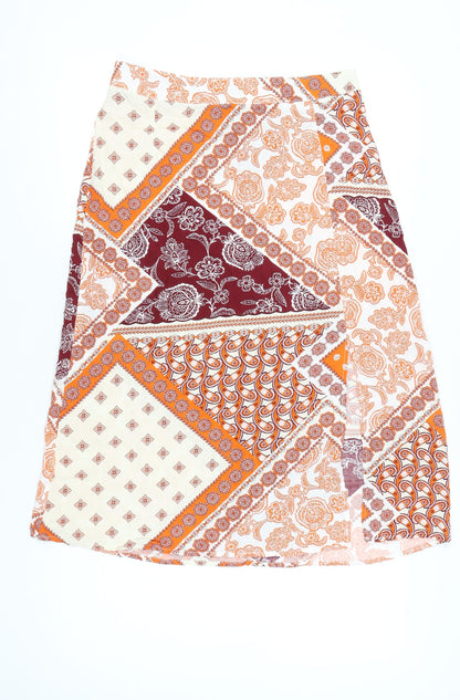 Peacocks Women’s Multicoloured Paisley A-Line Skirt Size 12