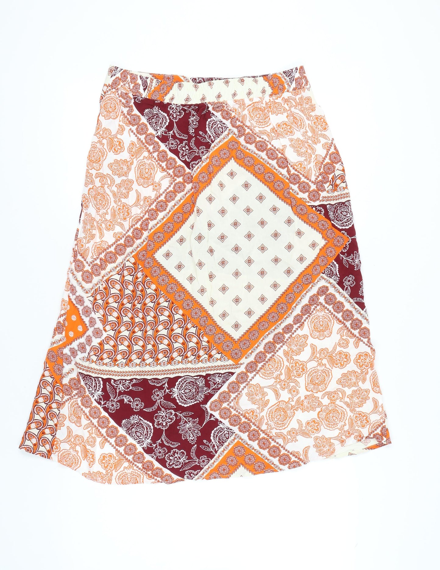 Peacocks Women’s Multicoloured Paisley A-Line Skirt Size 12