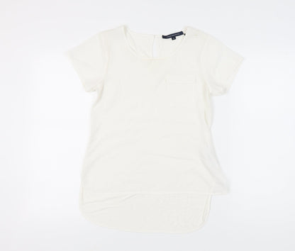 Womens UK Size S French Connection Ivory Basic T-Shirt