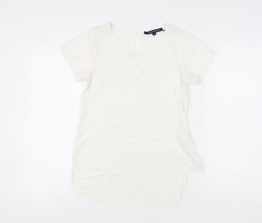 Womens UK Size S French Connection Ivory Basic T-Shirt