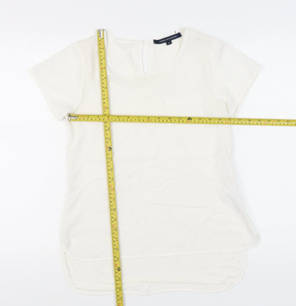 Womens UK Size S French Connection Ivory Basic T-Shirt