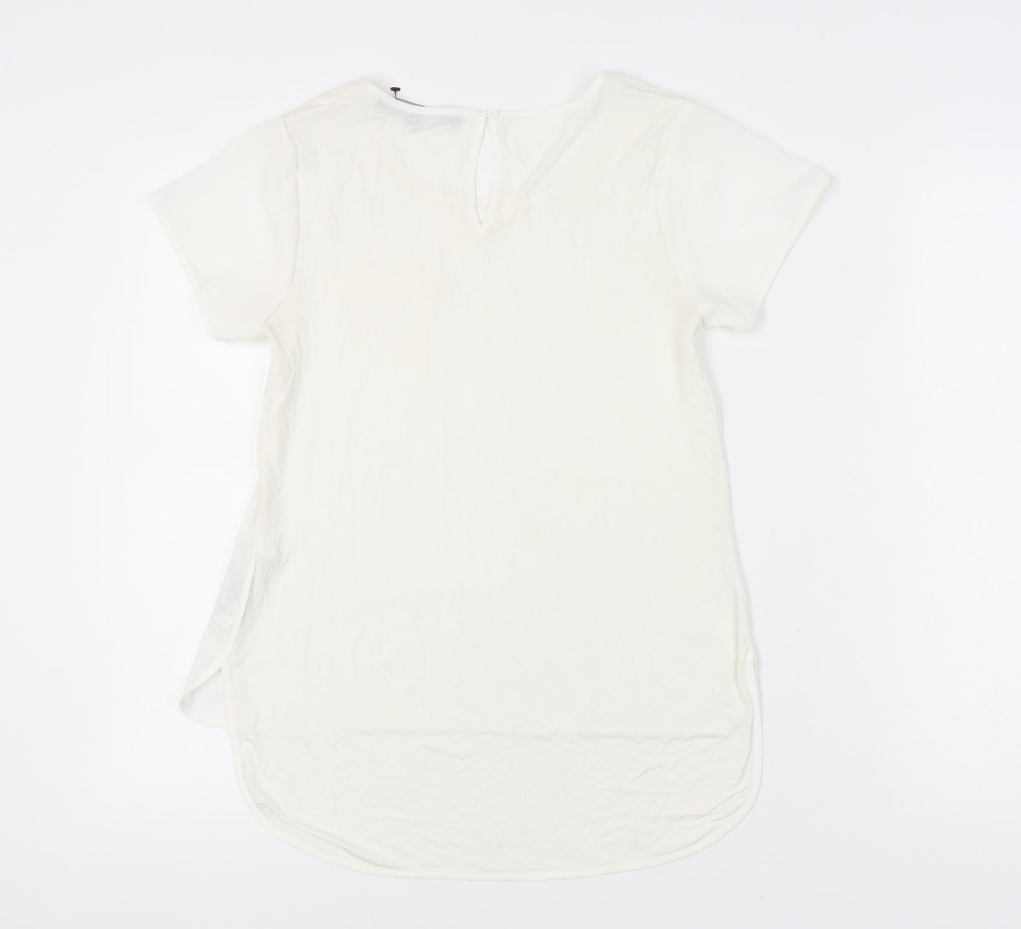 Womens UK Size S French Connection Ivory Basic T-Shirt