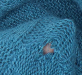 Monsoon Women’s Blue Knit A-Line Dress S Knee Length 3/4 Sleeve