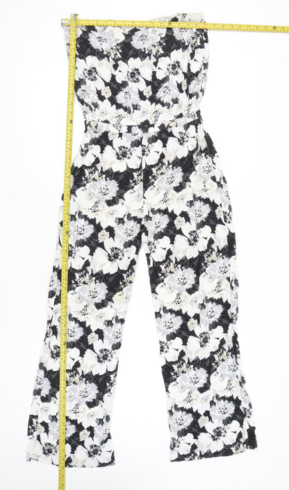 Next Women's Multicoloured Floral Strapless Jumpsuit Size 10